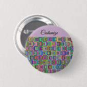 Groovy psychedelic hippie-stijl Thunder_Cove Ronde Button 5,7 Cm (Voorkant /achterkant)