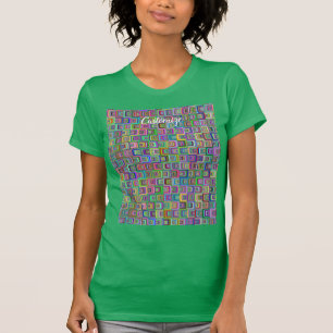 Groovy psychedelic hippie-stijl Thunder_Cove T-shirt