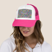 Groovy psychedelic hippie-stijl Thunder_Cove Trucker Pet (In situ)