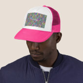 Groovy psychedelic hippie-stijl Thunder_Cove Trucker Pet (In situ)