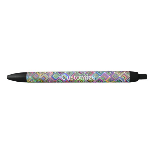 Groovy psychedelic hippie-stijl Thunder_Cove Zwarte Inkt Pen (Voorkant)