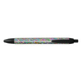 Groovy psychedelic hippie-stijl Thunder_Cove Zwarte Inkt Pen (Achterkant)