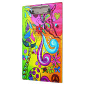 groovy psychedelic magische paddenstoel klembord (Links)