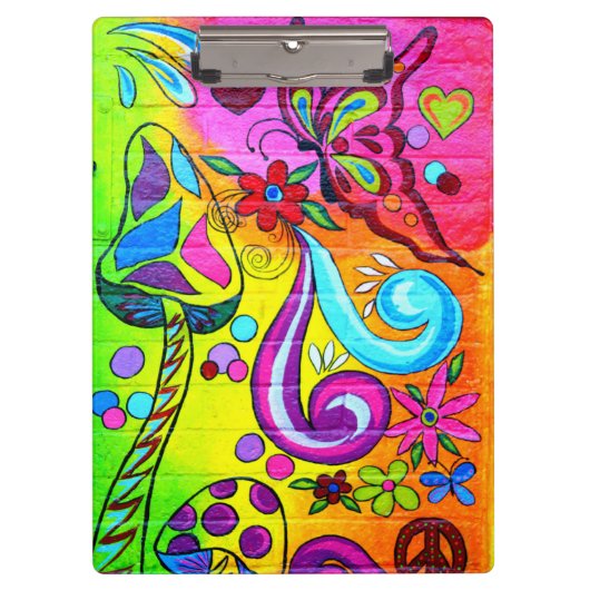 groovy psychedelic magische paddenstoel klembord (Voorkant)