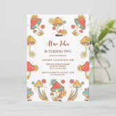 Groovy Psychedelic Mushroom Kids Verjaardag Kaart (Staand voorkant)