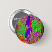 groovy psychedelic paarse hippie mermaid ronde button 5,7 cm (Voorkant /achterkant)