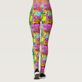 groovy psychedelic paddenstoelen leggings (Achterkant)