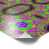 groovy psychedelic six-point stars foto afdruk (Hoek)