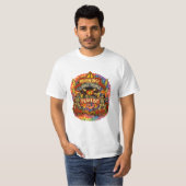 Groovy Psychedelic Skull & Roses Playlist T-shirt (Voorkant volledig)
