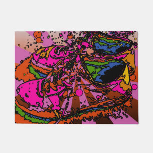 Groovy Psychedelic Sneakers Deurmat