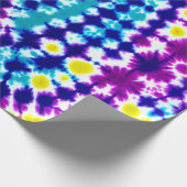 Groovy Psychedelic Spiral Tie Dye Batik Art Cadeaupapier (Hoek)