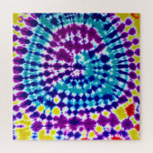 Groovy Psychedelic Spiral Tie Dye Batik Art Legpuzzel (Horizontaal)