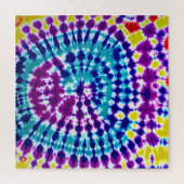 Groovy Psychedelic Spiral Tie Dye Batik Art Legpuzzel (Verticaal)