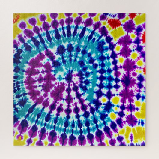 Groovy Psychedelic Spiral Tie Dye Batik Art Legpuzzel (Verticaal)