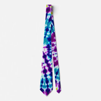Groovy Psychedelic Spiral Tie Dye Batik Art Stropdas