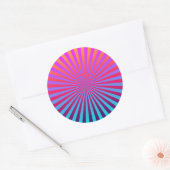 Groovy Psychedelic Sunburst Sticker (Envelop)