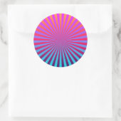 Groovy Psychedelic Sunburst Sticker (Tas)