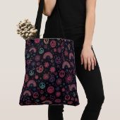 Groovy Psychedelische Boodschappentas | 70s Regenb Tote Bag (Dichtbij)