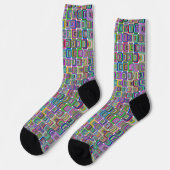 Groovy psychedelische hippie-stijl Thunder_Cove Sokken (Links)