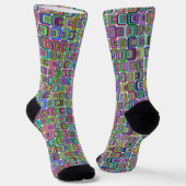 Groovy psychedelische hippie-stijl Thunder_Cove Sokken (Gebogen)
