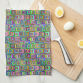 Groovy psychedelische hippie-stijl Thunder_Cove Theedoek (Quarter Fold)