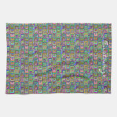 Groovy psychedelische hippie-stijl Thunder_Cove Theedoek (Horizontaal)