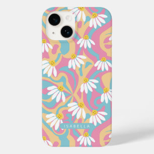 Groovy Psychedelische Madeliefjesbloem Persoonlijk Case-Mate iPhone 14 Hoesje