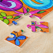 groovy psychedelische paddenstoel puzzel (Zijkant)