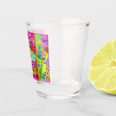 Groovy psychedelische paddenstoelen Thunder_Cove Shot Glas (Rechts)