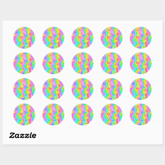 Groovy psychedelische Stickers (Vel)