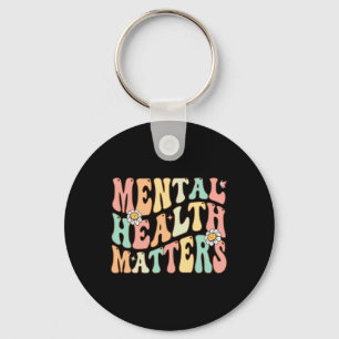 Groovy psychische problemen menselijke hersenziekt sleutelhanger