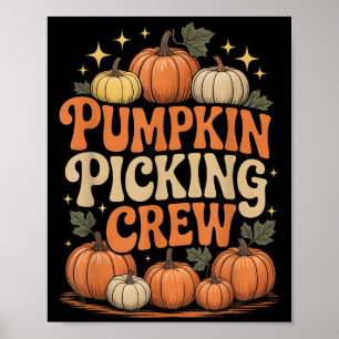 Groovy Pumpkin Cking Crew Familie Overeenkomende H Poster