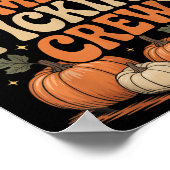 Groovy Pumpkin Cking Crew Matching Family Autumn F Poster (Hoek)
