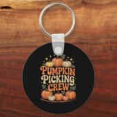 Groovy Pumpkin Cking Crew Matching Family Autumn F Sleutelhanger (Voorkant)