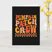Groovy Pumpkin Patch Crew Herfst Sfeer Autumn Dank Kaart (Gele Bloem)