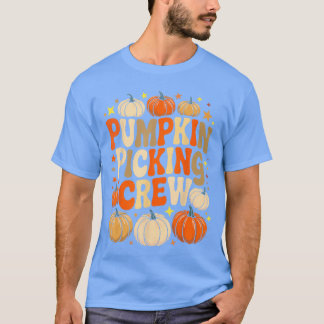 Groovy Pumpkin Picking Crew Matching Familyee Autu T-shirt