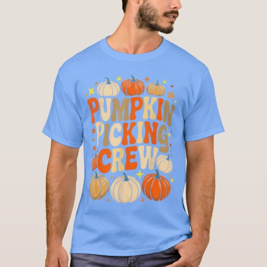 Groovy Pumpkin Picking Crew Matching Familyee Autu T-shirt (Voorkant)
