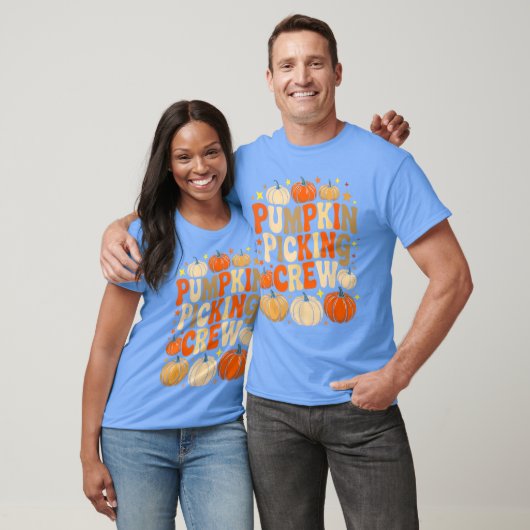 Groovy Pumpkin Picking Crew Matching Familyee Autu T-shirt (Unisex)