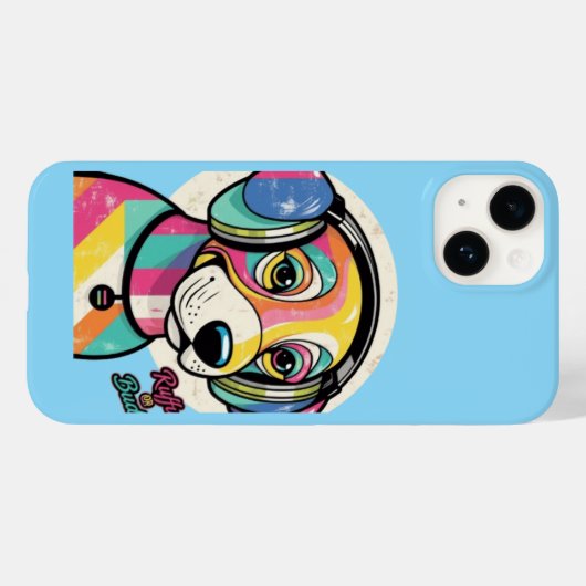 Groovy Puppy: een kleurrijke hond Case-Mate iPhone Case (Achterkant (horizontaal))