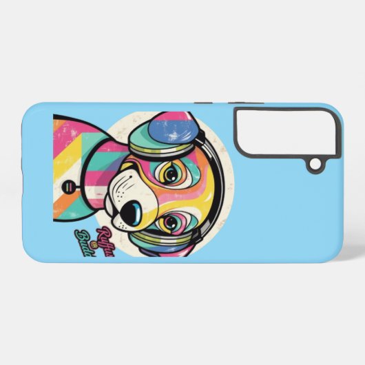 Groovy Puppy: een kleurrijke hond Samsung Galaxy Hoesje (Achterkant horizontaal)