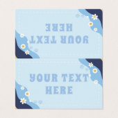 Groovy Puppy Food Tent for Birthday Party Blue Visitekaartje (Buitenkant ongevouwen)