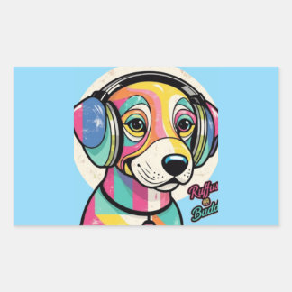 Groovy Puppy Rechthoekige Sticker