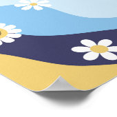 Groovy Puppy Welcome Sign Poster Birthday Blue (Hoek)