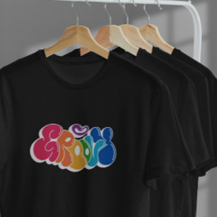 Groovy Quote Happy Retro T-shirt