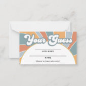 Groovy Raad eens hoeveel Retro Sunshine Baby showe Notitiekaartje (Voorkant)