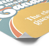 Groovy Raad eens hoeveel Snoepjes Retro Shower Gam Poster (Hoek)