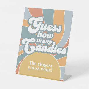 Groovy Raad eens hoeveel Snoepjes Retro Shower Gam Reclamebord Met Voetstuk