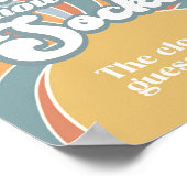 Groovy Raad eens hoeveel Sokken Baby shower terugg Poster (Hoek)