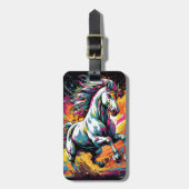 Groovy  Race Paard Pop Art Bagagelabel (Voorkant verticaal)