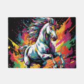 Groovy  Race Paard Pop Art Deurmat (Voorkant)